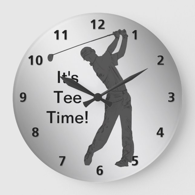 Golf Swinger Customisable Large Clock (Front)