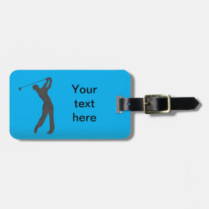 Golf Swinger Customisable Luggage Tag