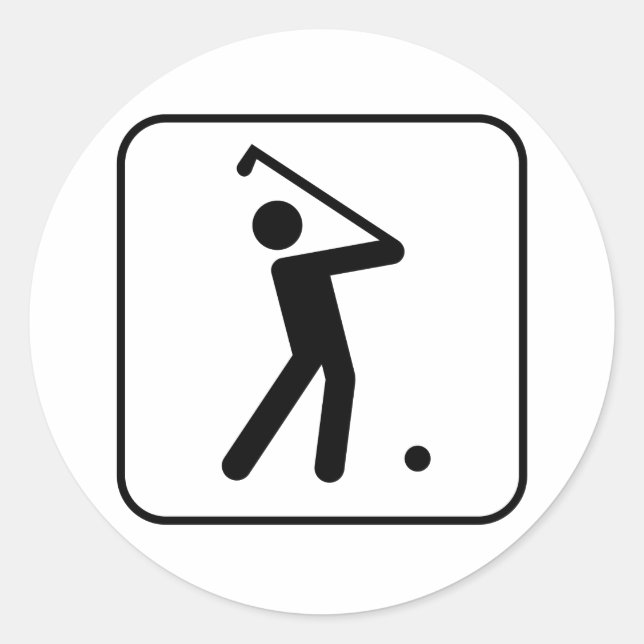 Golf Symbol Sticker (Front)