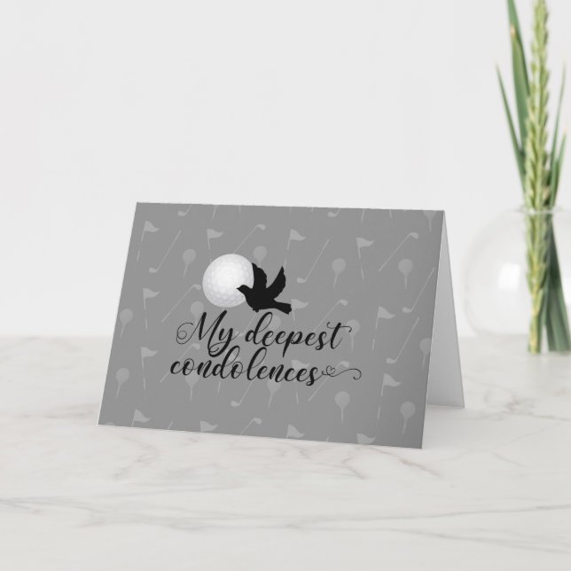 Golf sympathy sorry for your loss condolences card (Front)