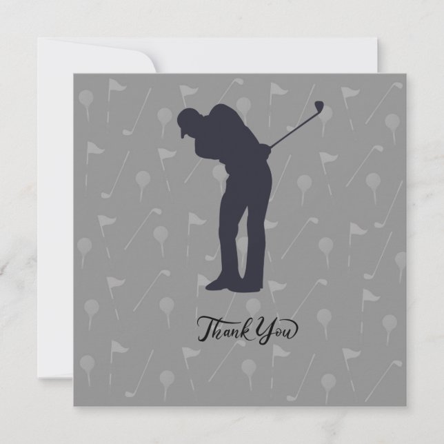 Golf sympathy Thank you golfer (Front)