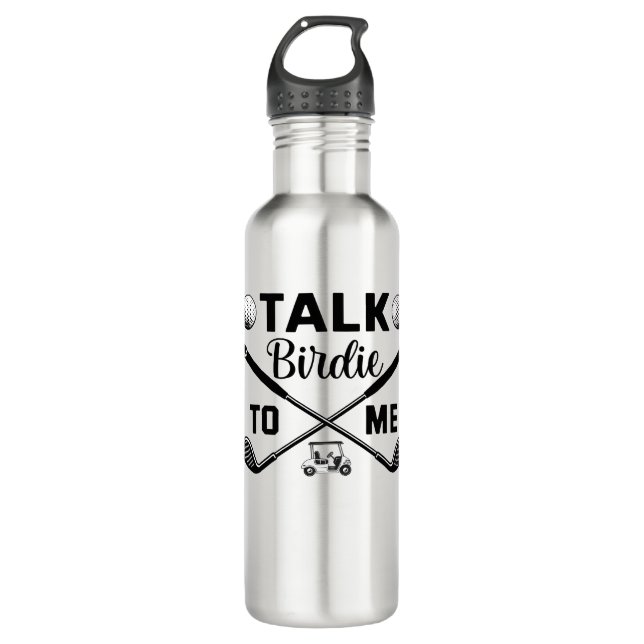 Golf Talk Birdie to Me Funny 710 Ml Water Bottle (Front)