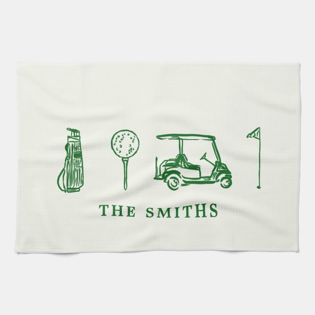 Golf   tea towel (Horizontal)