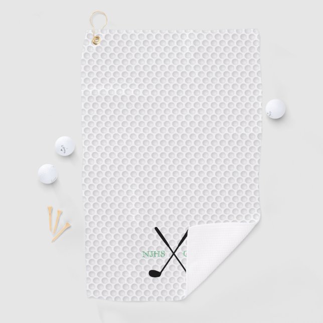 Golf Team INITIALS Golfing Clubs Ball Player Towel (InSitu)