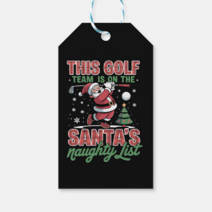 Golf Team Is On Santa's Naughty List Xmas Santa Gift Tags