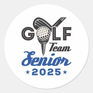 Golf Team Senior 2025 Graduation Night Cl Of 2025 Classic Round Sticker
