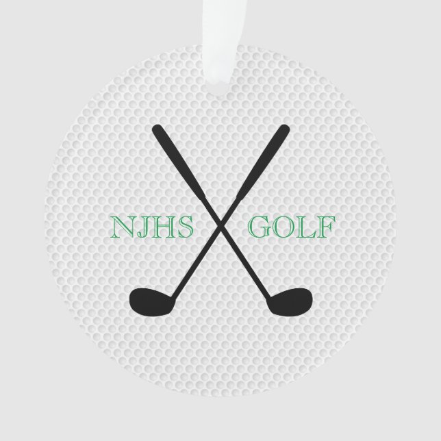 Golf Team Tournament Souvenir Personalised Ornament (Front)