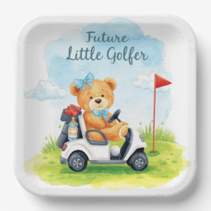 Golf Teddy Bear It’s a Boy Baby Shower Napkins Paper Plate
