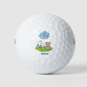 Golf Teddy Bear It's Boy for Baby Shower Balls