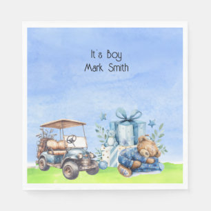 Golf Teddy Bear It's Boy for Baby Shower   Napkin