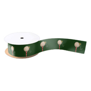 Golf Tee Christmas Satin Ribbon