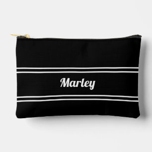 Golf Tee Golfer Black & White Modern Accessory Accessory Pouch