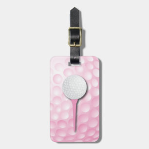 Golf Tee   Pink Luggage Tag