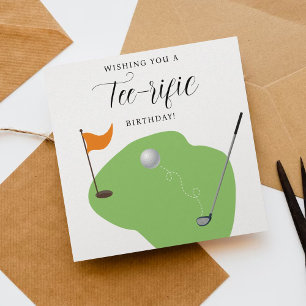 Golf Tee-rrific Birthday Card