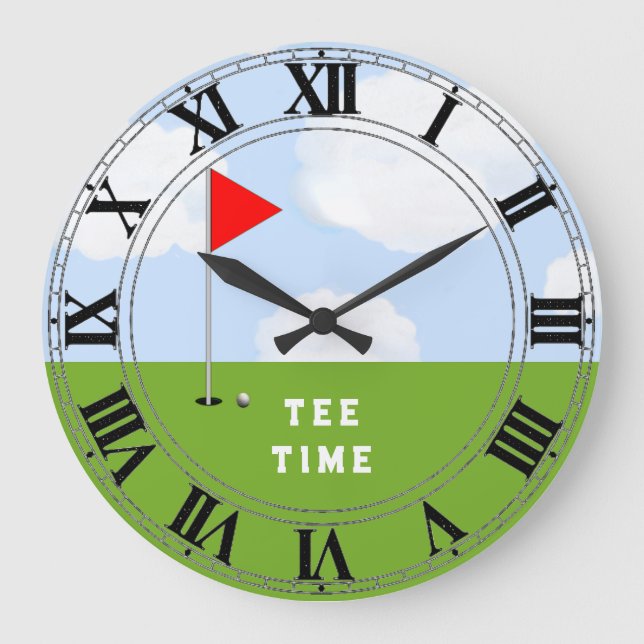 Golf Tee Time Large Clock (Front)