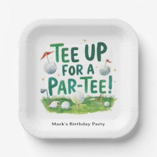 Golf tee up for Par Tee Golfer Party Paper Plate