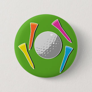 Golf Tees 6 Cm Round Badge