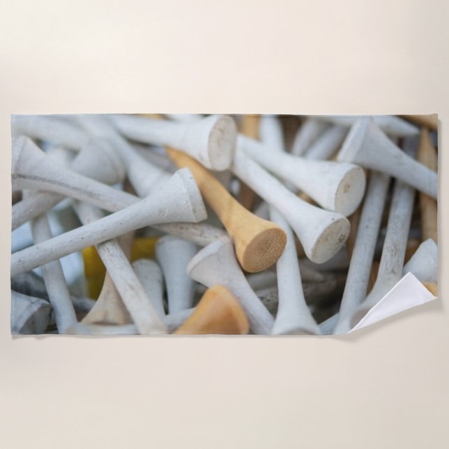 Golf Tees Beach Towel (Front)