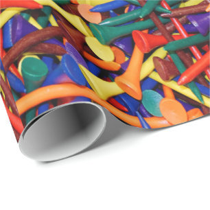 Golf Tees Print Wrapping Paper