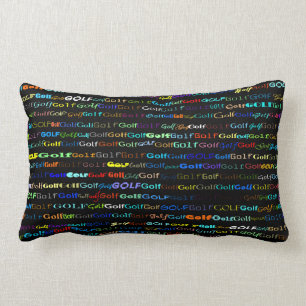 Golf Text Design I Lumbar Pillow
