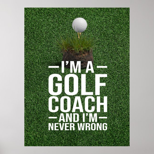 Golf text I am golf coach  Poster (Front)