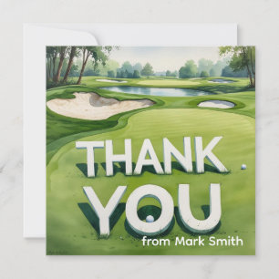 Golf thank you card 