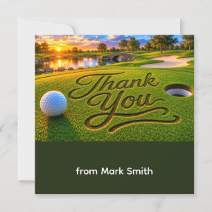 Golf thank you card