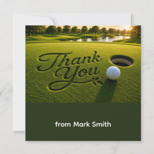 Golf thank you card 