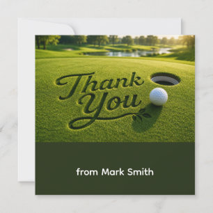 Golf thank you card