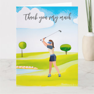 Golf Thank you card for golfer 