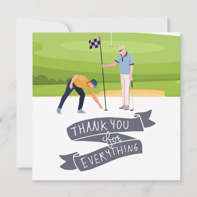 Golf Thank you card for golfer  (Front)