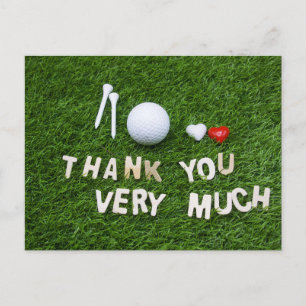 Golf Thank you card for golfer wedding