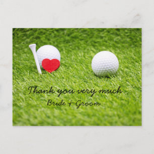 Golf Thank you card for golfer wedding
