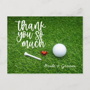 Golf Thank you card for golfer wedding