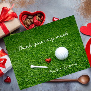 Golf Thank you card for golfer wedding
