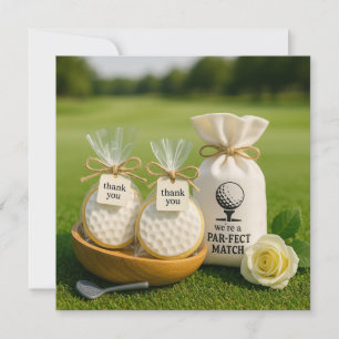 Golf thank you card with golf gifts souvenir