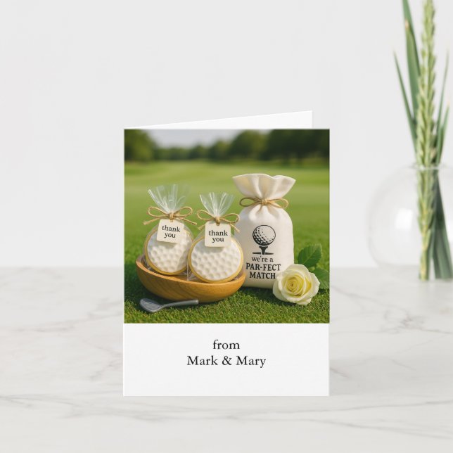 Golf thank you card with golf gifts souvenir  (Front)