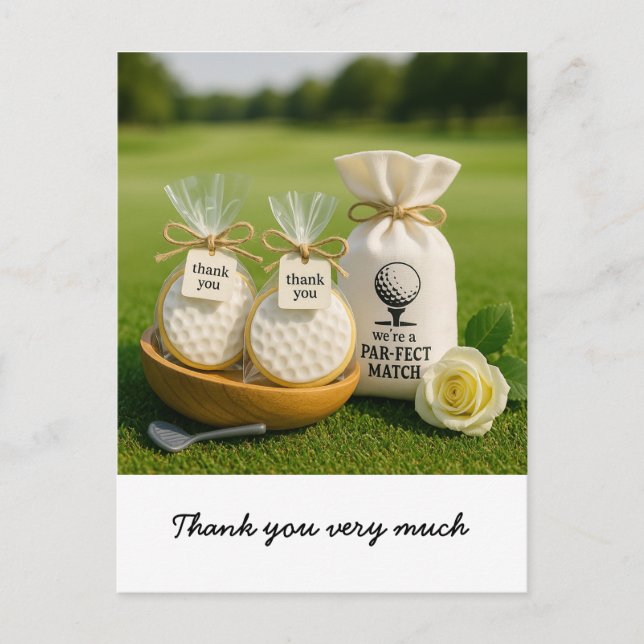 Golf thank you card with golf gifts souvenir  (Front)