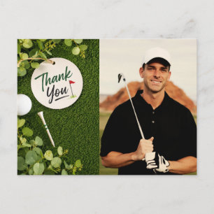 Golf Thank you Create your own photo golfer Postcard