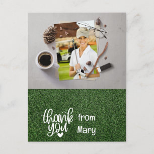 Golf Thank you Create your own photo golfer Postcard
