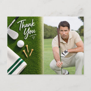 Golf Thank you create your own photo Postcard