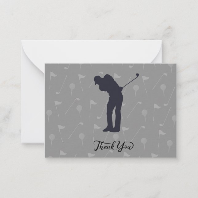 Golf Thank you golfer for coming to funeral  Card (Front)