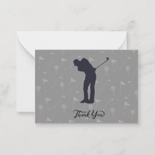 Golf Thank you golfer for coming to funeral  Card