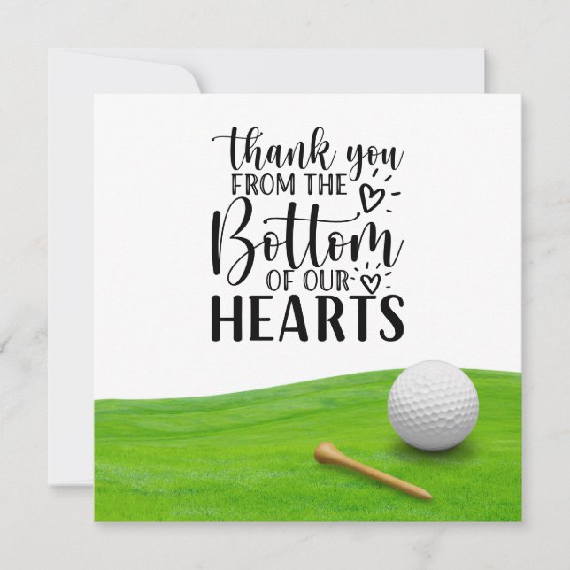 Golf  thank you so much for golfer ball on green card (Front)
