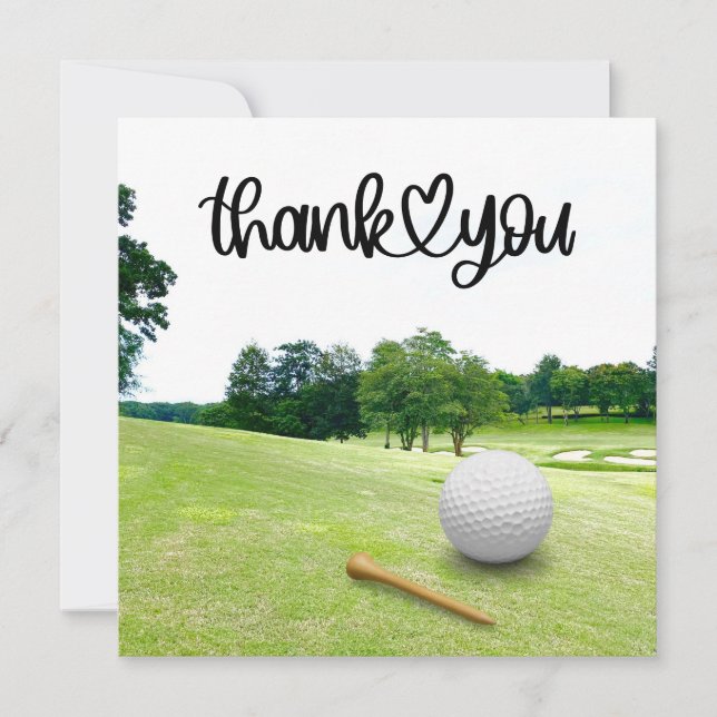 Golf  thank you so much for golfer ball on green card (Front)