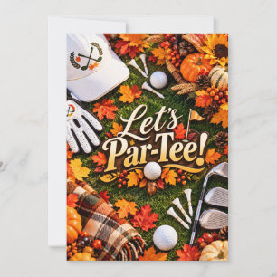 Golf Thanksgiving Golf Let’s Par-Tee Fall Harvest Invitation
