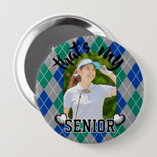 Golf That's my Senior player green blue Button