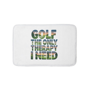 Golf the Only Therapy, Trendy Bath Mat