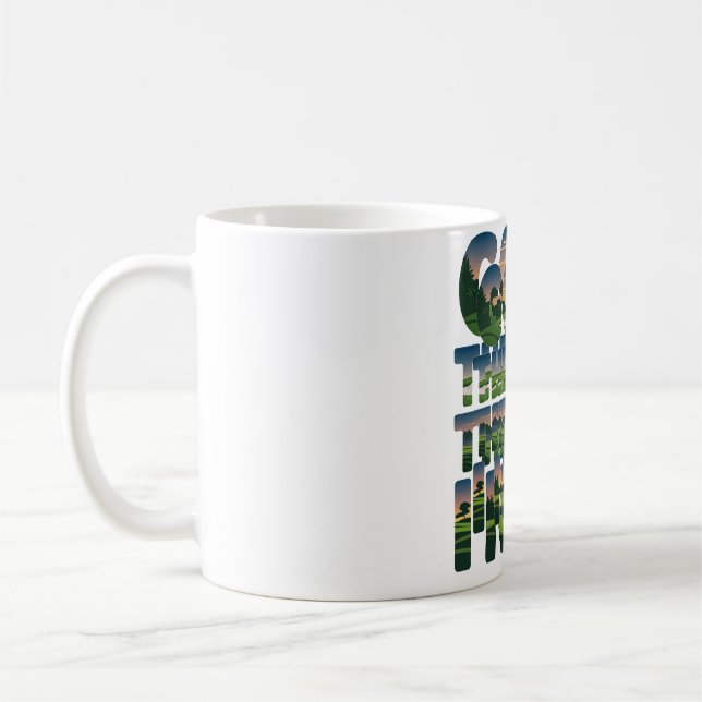 Golf the Only Therapy, Trendy Coffee Mug (Left)