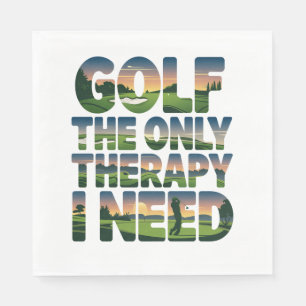 Golf the Only Therapy, Trendy Napkin